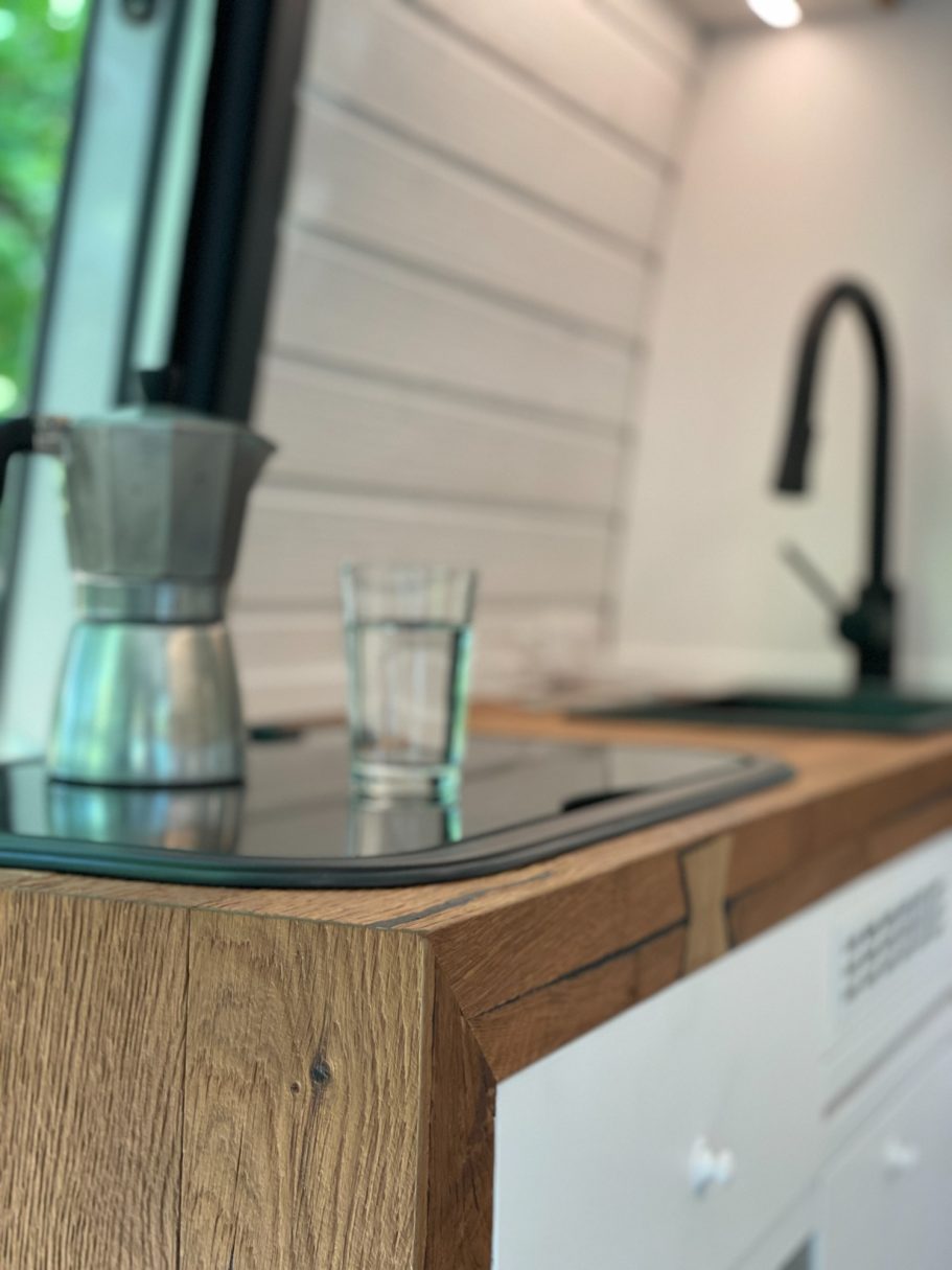 Camper Van Küche Eiche Echtholz